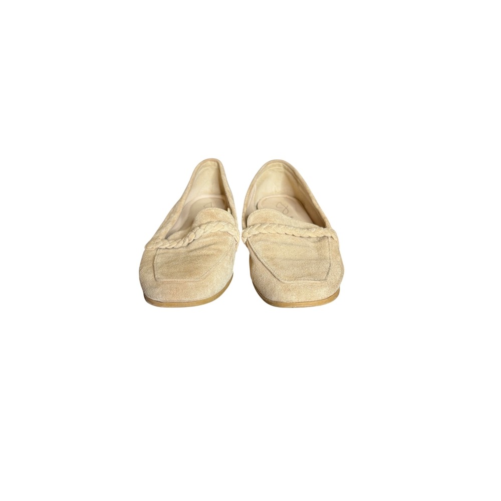 Joie Women Beige Suede Braided Square Toe Loafers Flats 12XSM235006 Size 7M - Picture 2 of 6